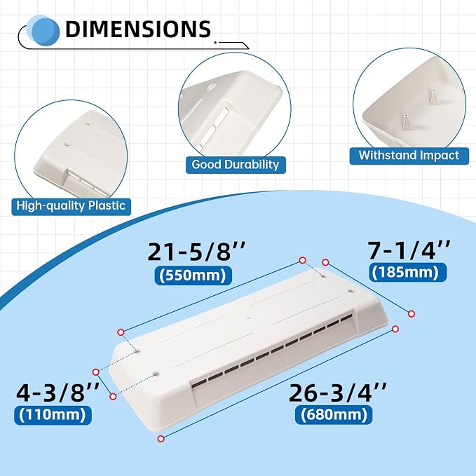 HECASA RV Refrigerator Vent Cover Compatible - Image 2