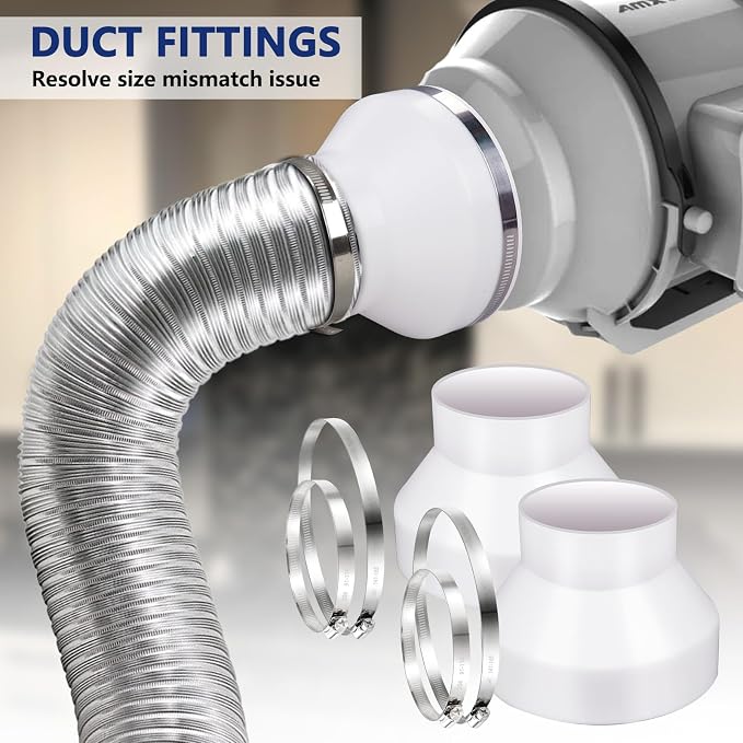 2 Set 6 to 4 inch Duct Reducer Adapter, Air Duct Reducer Increaser - Image 6