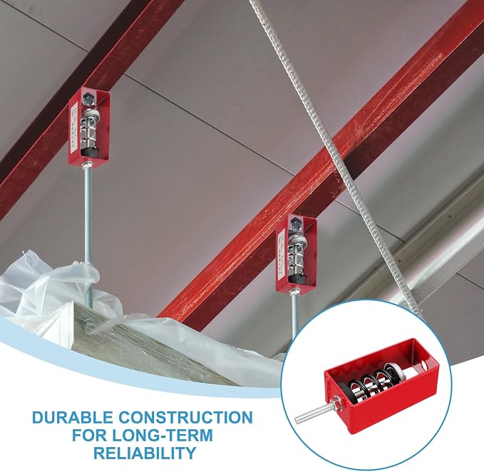 PATIKIL Ceiling Spring Vibration Isolator Hangers, 4 Pack 176lbs Mechanical - Image 4