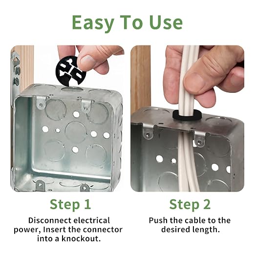 Electrical Box Knockout Plugs Junction Box Adapter Clap Connectors Non-metallic - Image 5