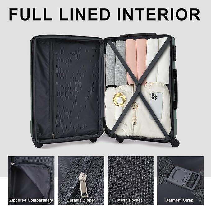 Merax 20 Inch Carry On Luggage Airline Approved, Hardshell ABS Suitcase - Image 4
