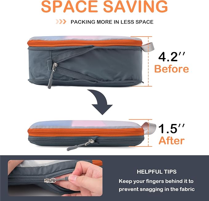 Cipway Mesh Compression Packing Cubes, Ultralight See Through Luggage Organizer - Image 4