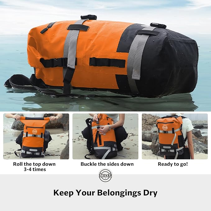 STOVER 5/10/25/30/40/55L Waterproof Backpack- Floating Dry Bag - Image 4