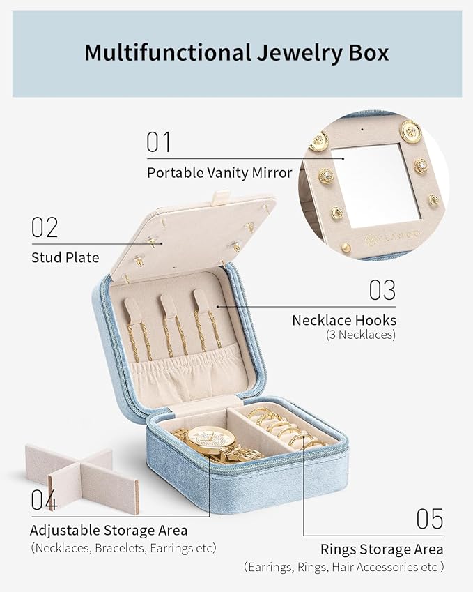 Vlando Travel Gifts 2025, Travel Jewelry Case - Image 4