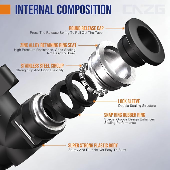1/2 Push To Connect Valve, Shut Off Air Flow Control Fittings | Pneumatic - Image 4