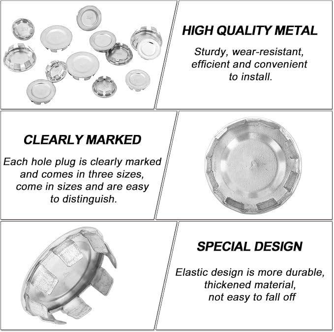 Yaocom 12 Pcs Knockout Seal Electrical Box 3/4 Inch Knockout Plugs Round Steel - Image 3