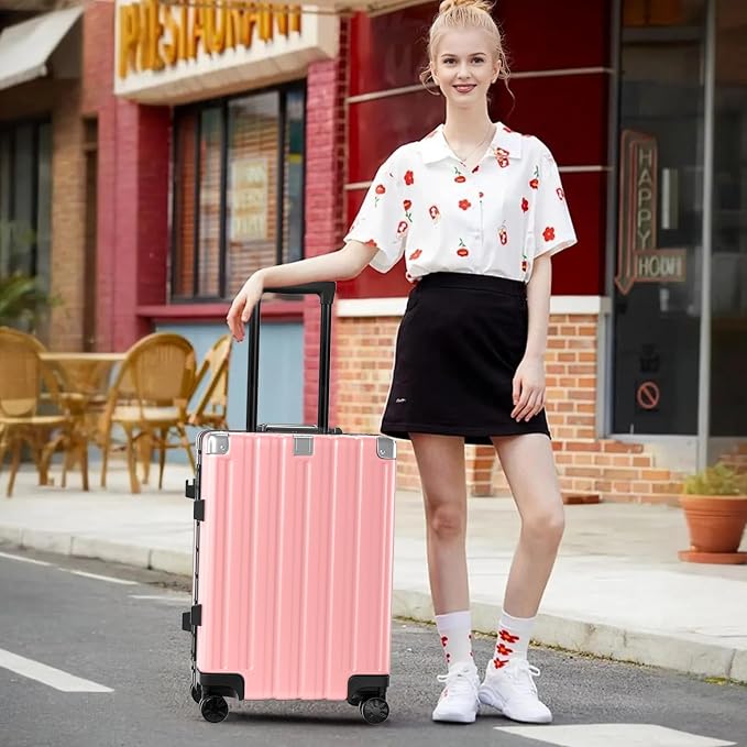 Krute Carry On Luggage 20 inch Aluminum Frame Suitcase - Image 5