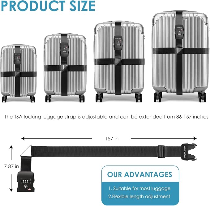 Travel Inspira Luggage Straps for Suitcases - Image 9