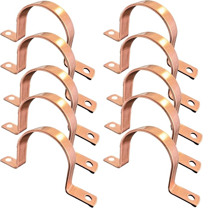 EZ-FLUID Plumbing 1" Genuine Real Copper Pipe Strap Clamp by EZ-FLUIDPlumbingProducts