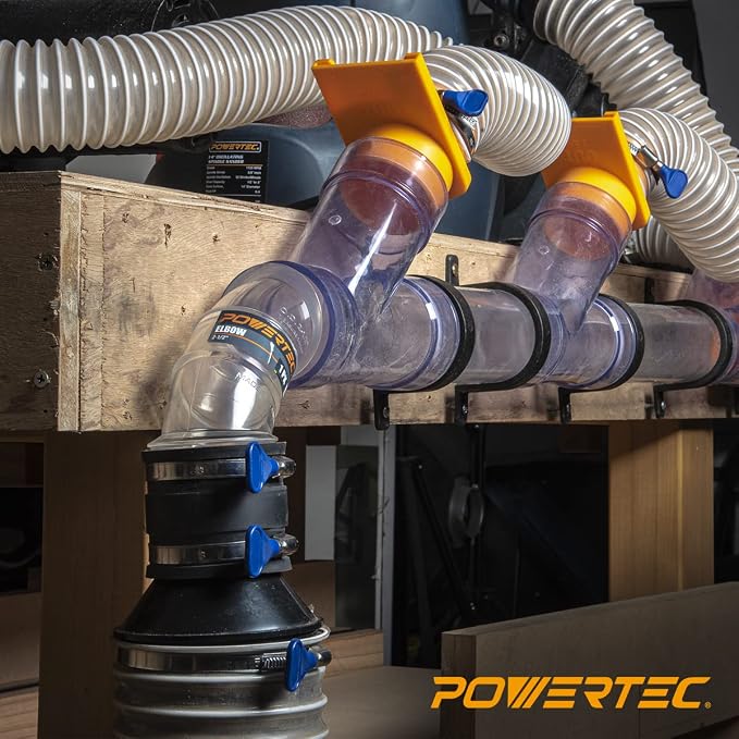 POWERTEC 70337-P2 2-1/2" Dust Control Flex Cuff w/Adjustable Key Hose Clamps - Image 6