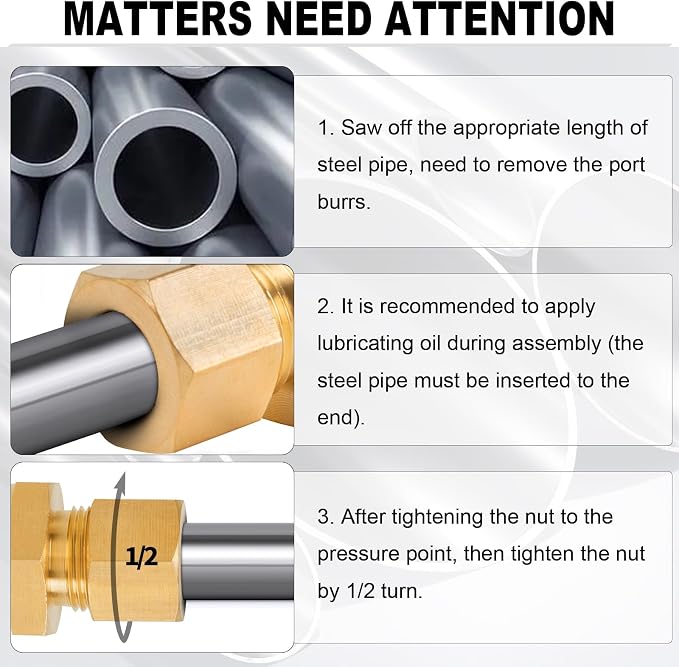 ChillWaves Brass Compression Tube Fitting, 3/8" OD x 3/8" NPT Female - Image 4