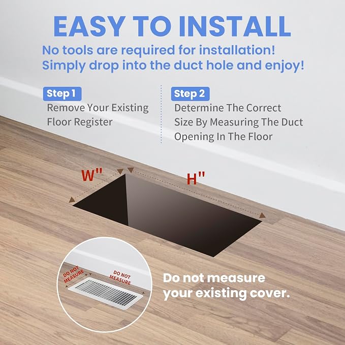 Howeall 4x8 Inches Heavy Duty Walkable Floor Register - Image 6