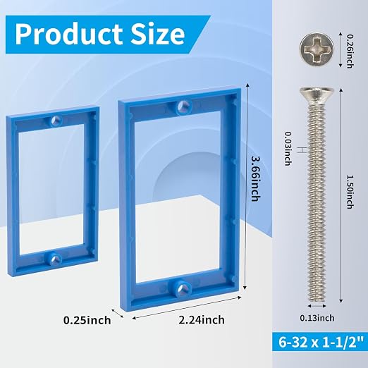 Single Gang Receptacle Outlet Box Extenders 1/4" - Image 3