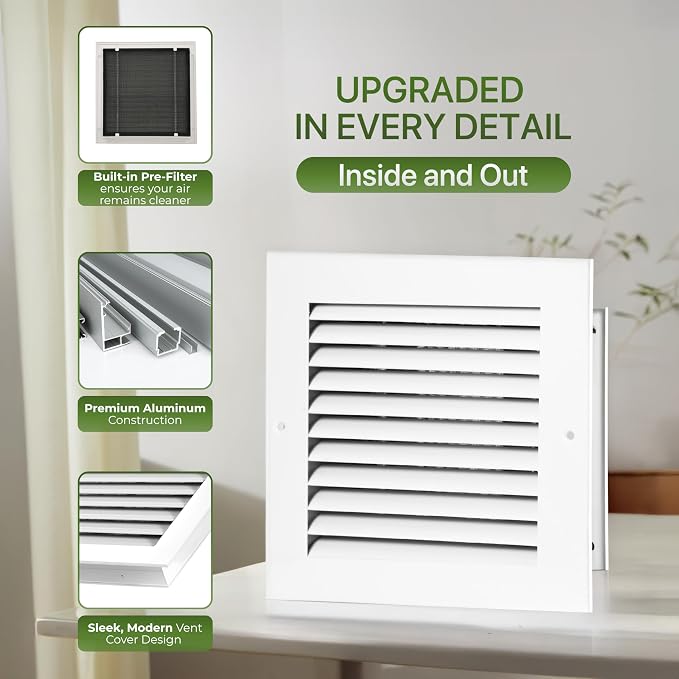 Modern Air Return Grille 12x6 - Image 4
