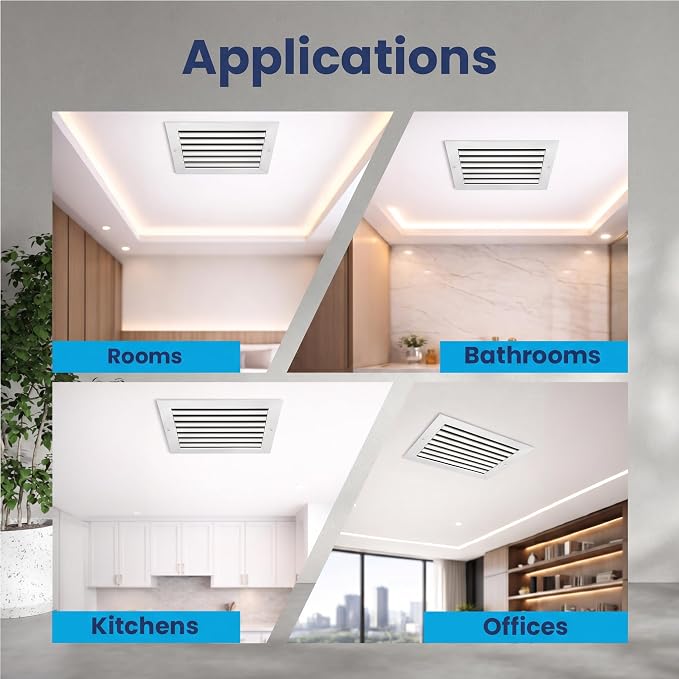 6x6 Aluminum Wall Ceiling Air Return Vent Cover HVAC Rustproof Grille - Image 7