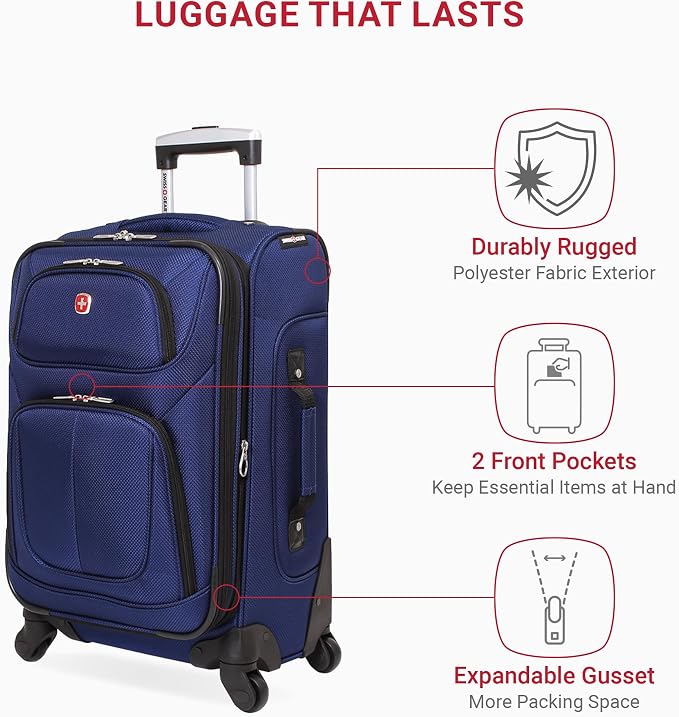 SwissGear Sion Softside Expandable Luggage – Carry-On Suitcase - Image 4