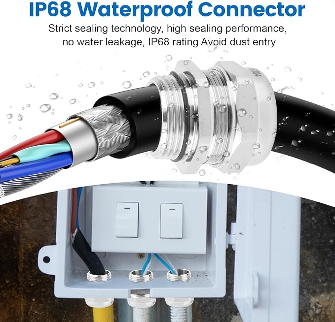 QCG 1" NPT Stainless Steel Cable Gland Waterproof IP68 | Heavy-Duty Strain - Image 5