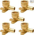 5 Pack Drop Ear Elbow Fittings, PEX 1/2" x 1/2" NPT Female Threaded Adapter by RUBY.Q