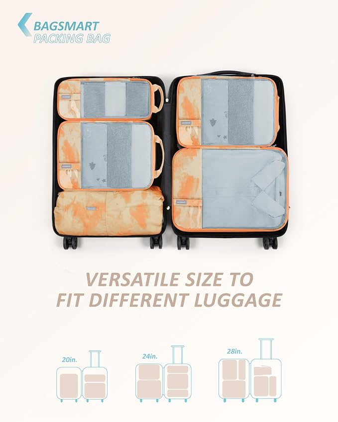 BAGSMART 6 Set /4 Set/2 Set Compression Packing Cubes - Image 4