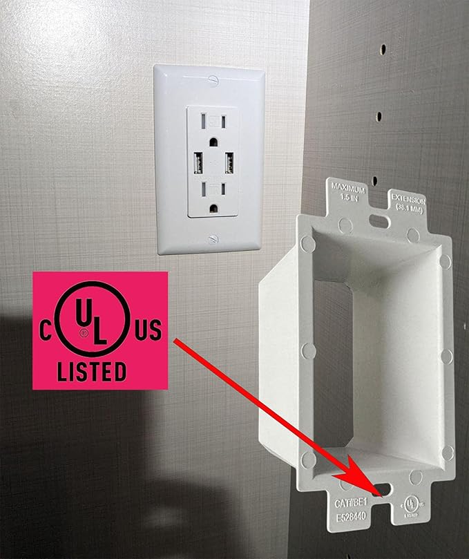 iMBAPrice IMBA-BE1 1-Gang Non-Metallic Electrical Power Outlet Box Extender - Image 5
