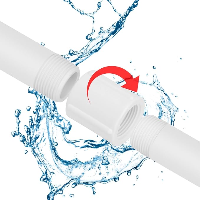 10Pack 1" Double Female Thread PVC Pipe Coupling Adapter Pipe Fitting Connector - Image 6