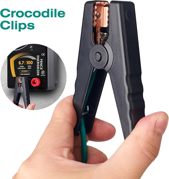 Portable Ground Rod with 4ft 12AWG UL Listed Grounding Wire with Crocodile Clip - Image 4