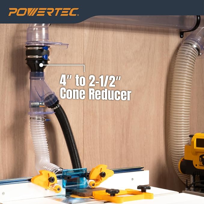 POWERTEC 70136-P4 4 Inch Hose to 2-1/2 Inch Hose Cone Reducer, Dust Collection - Image 5