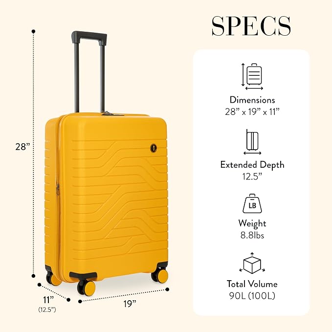 Bric's B|Y Ulisse Spinner Suitcase, Expandable Hard Shell Luggage - Image 6