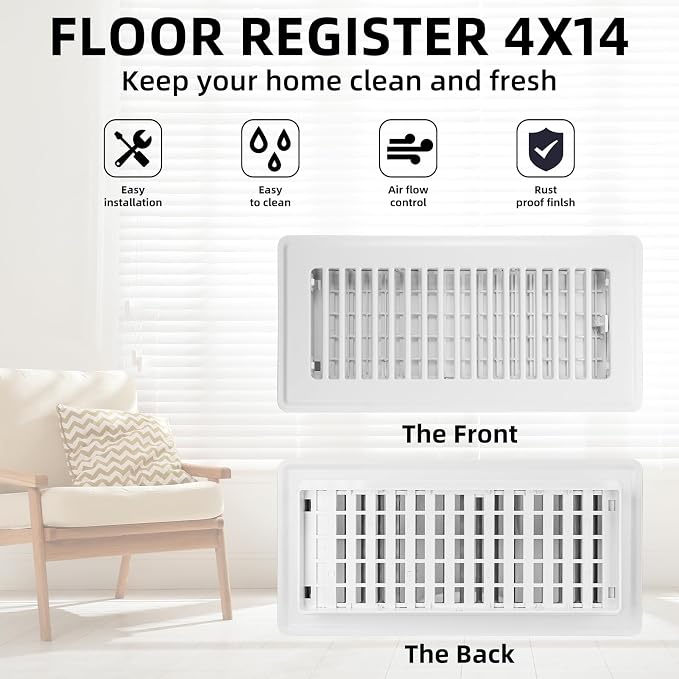 Floor Register 4x14-4 Pack Vent Covers - Image 4