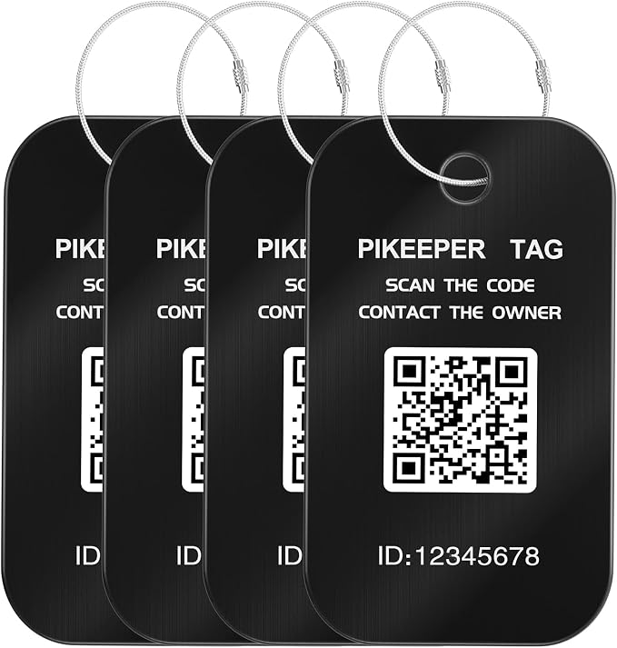 Smart Luggage Tags with QR Code Location Display by PIKEEPER