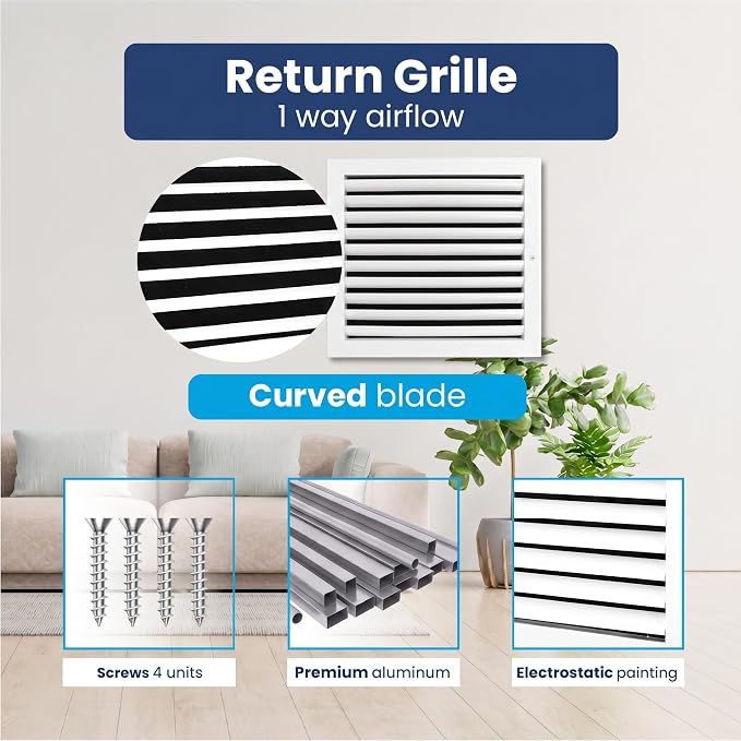 14x4 Aluminum Wall Ceiling Air Return Vent Cover HVAC Rustproof Grille - Image 4