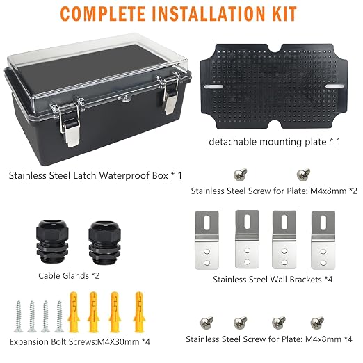 Electrical Junction Box, IP67 Waterproof Outdoor Box ABS Plastic Enclosure - Image 7
