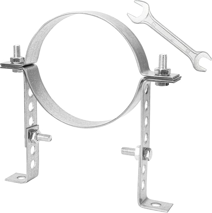 6 Inch Adjustable Vent Wall Strap, Chimney Pipe Support Bracket, Duct Hanger by Marsrut