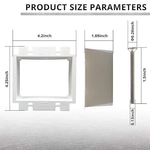 2-Gang Nonmetallic Outlet Box Extender, ETL Listed, 1 Pack | ETL Listed - Image 2