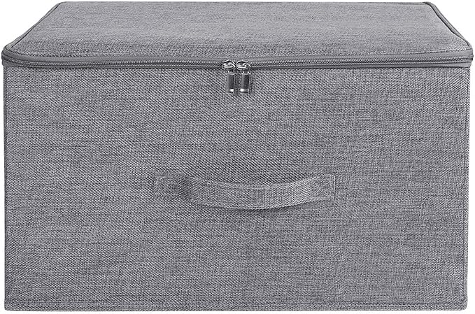 ANMINY 3PCS Storage Bins with Zipper Lids 36 Qt Lidded Fabric Storage Boxes - Image 2