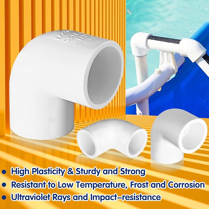 10-Piece 3/4" 90 Degree PVC Elbow & Right Angle Adapter, PVC Corner Connector - Image 6