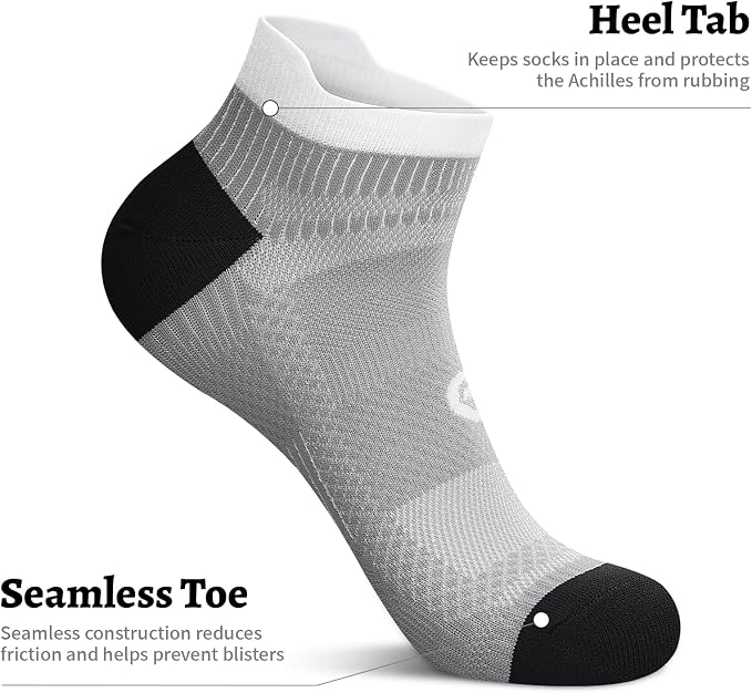 PAPLUS Ankle Compression Sock for Men and Women 2/4/6 Pairs, Low Cut - Image 6