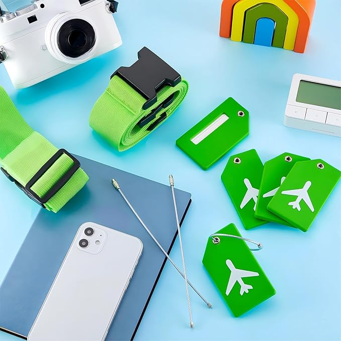 Weewooday 8 Pcs Luggage Straps Suitcase Tags Set - Image 7