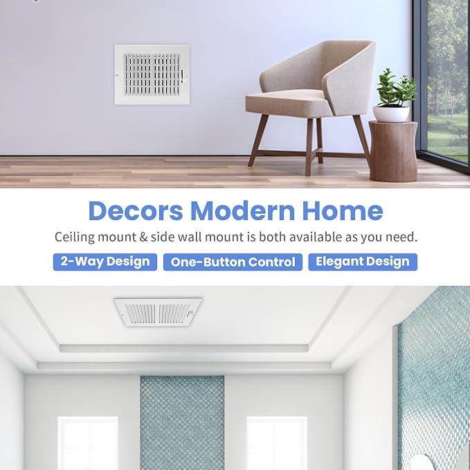 8 x 6 Inch Air Vent Covers for Wall or Ceiling - Image 7