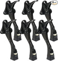 6 Packs Black Door Stops, Heavy Duty Kickdown Door Stopper, One Touch by ENYZTBI