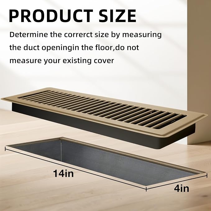 Floor Register 4x14, 4 Pack Floor Vent Covers - Image 5