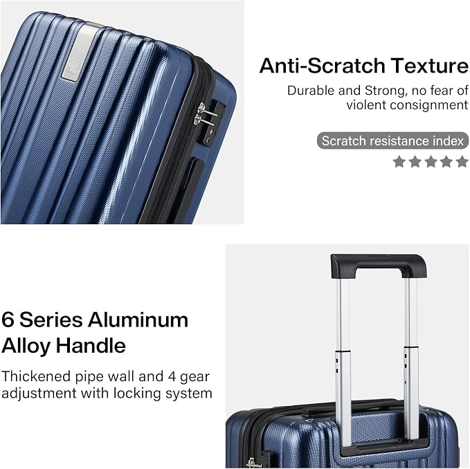 Hanke 24 Inch Expandable Checked Luggage Lightweight PC Hard Case Luggage - Image 8