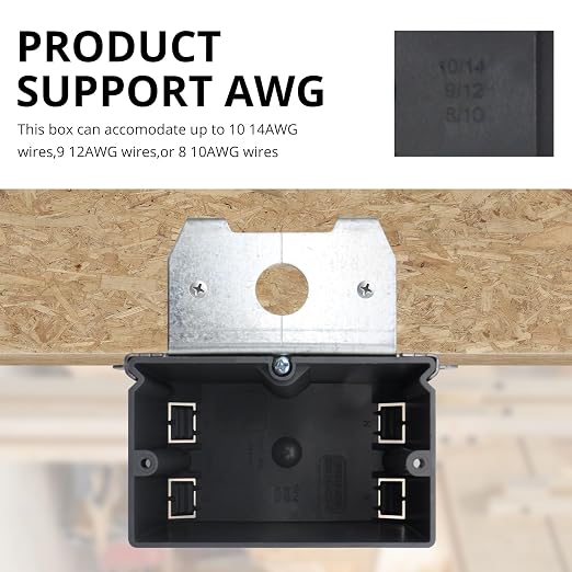 Single Gang Adjustable Electrical Box, 21 cu in, ETL Listed, 3 Pack | Gray PVC - Image 3