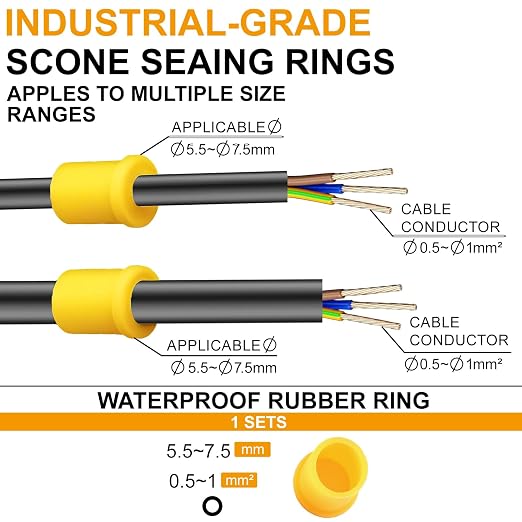 Junction Box Outdoor 2 Way Waterproof IP68 Electrical Cable Connector, M16 Wire - Image 5