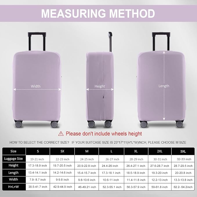 Travel Luggage Cover Protector Scratch-Resistant Fit 19-31 Inch Suitcase - Image 6