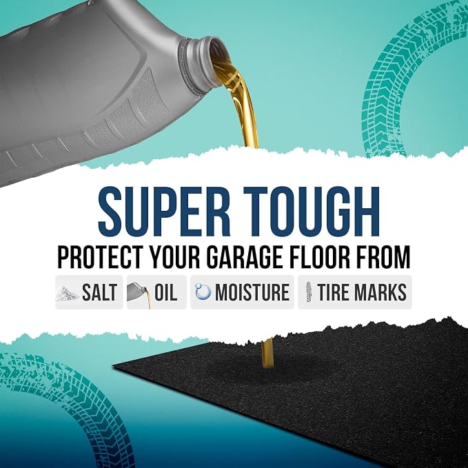 ITSOFT Garage Floor Mat for Under Car 5x3 Feet, Oil Spill Mat & Mechanic Pad - Image 3