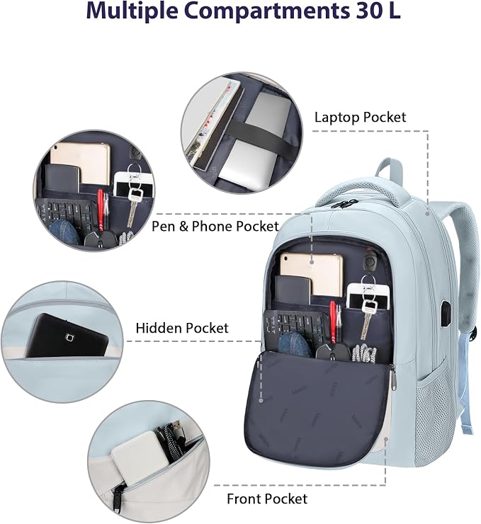 MATEIN 30 L Large Laptop Backpack, Stylish Lightweight Nursing Teacher Work - Image 7