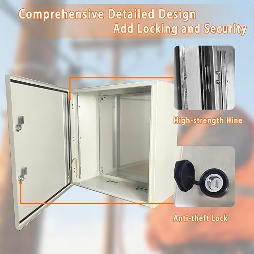 NBCYUNER 24x16x12 Electrical Enclosure Box NEMA 4 Outdoor Enclosure, IP66 - Image 2