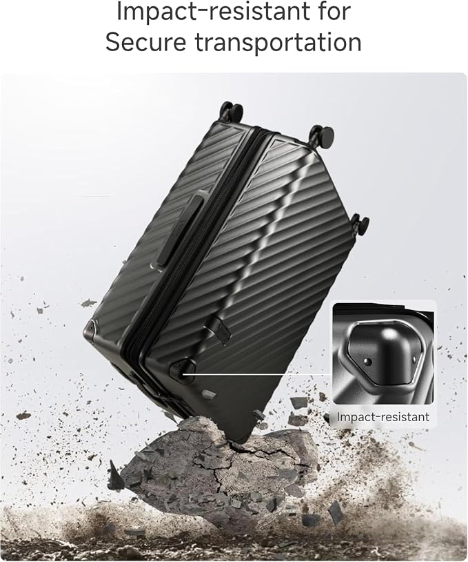 LUGGEX Luggage with Spinner Wheels, Polycarbonate Expandable Hard Shell Suitcase - Image 8