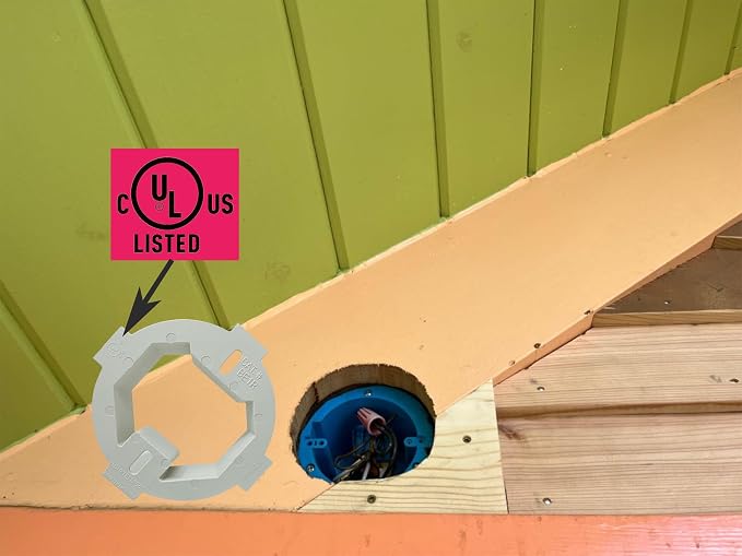 iMBAPrice IMBA-BE1R-2 UL Listed 1-Gang Plastic Electrical Ceiling Box Extender - Image 5